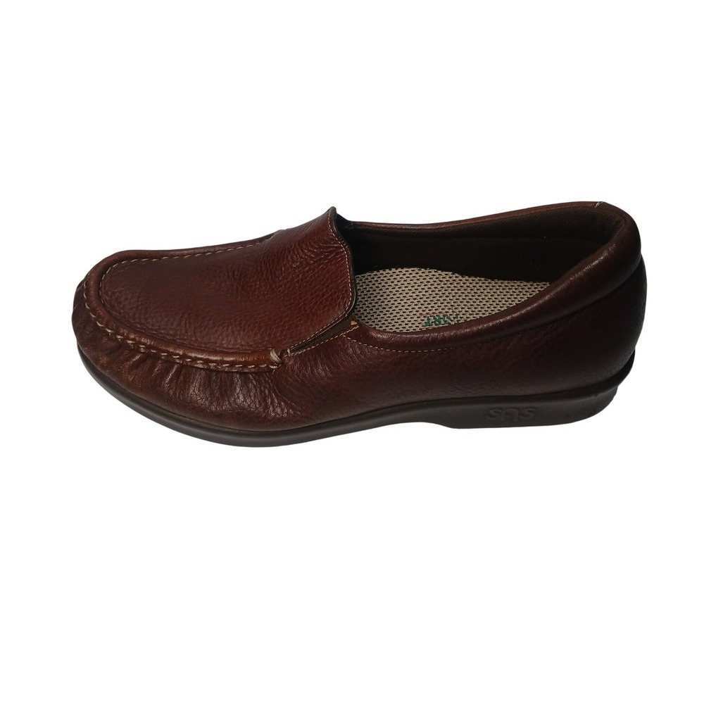 SAS Loafers Womens 8-8.5 Brown Leather Tripad Comfort Slip On Shoes Soft Step